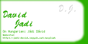 david jadi business card